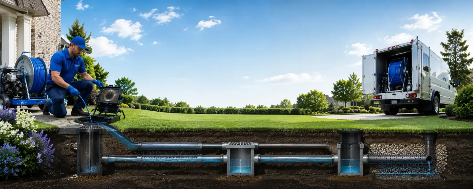 Outdoor drain cleaning information for Melville, LA